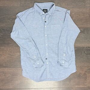 Blue Casual Button Down Shirt with Long Sleeves